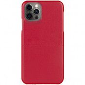 iPhone 12 & 12 Pro PU-Läderskal G-Case Kort  - Röd