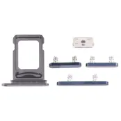 iPhone 12 Pro Simkortshållare (Dual) + Sidoknappar - Blå