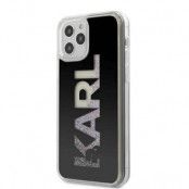 Karl Lagerfeld iPhone 12 & 12 Pro Skal Karl Logo Glitter - Svart