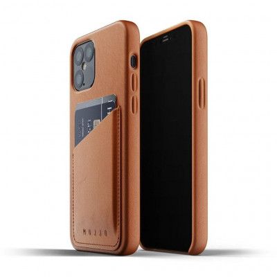 Mujjo Full Leather Wallet iPhone 12 & 12 Pro - Tan