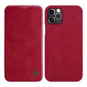 Nillkin Qin Läder Fodral iPhone 12 Pro / 12 - Röd