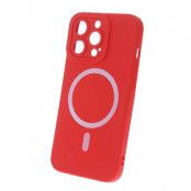 Silikonfodral iPhone 12 Pro Rött Magnetiskt Skyddande