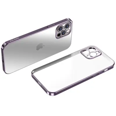 SULADA iPhone 12 Pro Skal Soft TPU Metallisk Lila 6.1