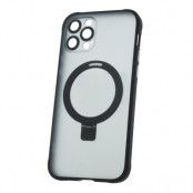 Svart Mag Ring-fodral iPhone 12 Pro Stötsäker Skyddande Cover