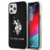 U.S. Polo Assn. Shiny iPhone 12 & 12 Pro Skal Stor Loga Svart