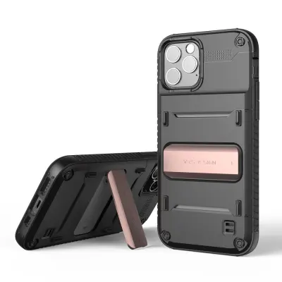 VRS DESIGN Damda QuickStand Skal iPhone 12&12 Pro - Svart Bronze