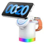 3in1 MagSafe Trådlös Laddare iPhone, Apple Watch, Airpods