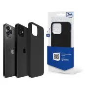 3mk iPhone 12/12 Pro Mobilskal Silicone - Svart