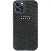 Audi  iPhone 12/12 Pro Mobilskal Carbon Fiber - Svart