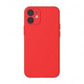 Baseus iPhone 12 Skal Liquid Silica - Klar Röd