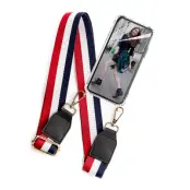 Boom iPhone 12 & 12 Pro skal med mobilhalsband- Belt RedBlack