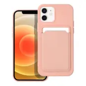 Forcell iPhone 12/12 Pro Skal Korthållare - Rosa