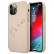 GUESS Skal iPhone 12 & 12 Pro Saffiano Vintage - Guld