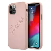 GUESS Skal iPhone 12 & 12 Pro Saffiano Vintage - Rosa