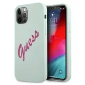 Guess Skal iPhone 12 & 12 Pro Silikon Vintage - Blå/Fuschia