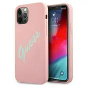 Guess Skal iPhone 12 & 12 Pro Silikon Vintage - Rosa/Grön