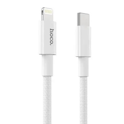 Hoco PD USB-C till Lightning kabel 20W 1m - Vit