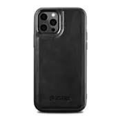 iCarer Läder Skal iPhone 12 / 12 Pro - Svart