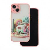 iPhone 12 Mobilskal Ultra Trendy Travel - Rosa