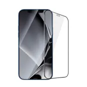iPhone 12/12 Pro Härdat Glas Skärmskydd Metall Ram - Svart