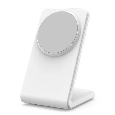 M2 15W Trådlös laddningsställ för iPhone 12/13/14/15 - Vit / Grå