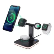Qi Trådlös MagSafe Laddare iPhone, Apple Watch, Airpods