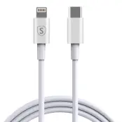 SiGN USB-C till Lightning kabel 20W, 2m - Vit