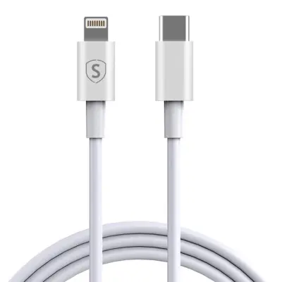 SiGN USB-C till Lightning kabel 2.1A 0.25m - Vit