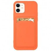 Silicone Korthållare Skal iPhone 12 - Orange