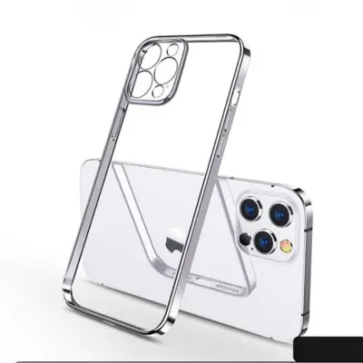 SULADA Ultra Thin Clear TPU Fodral iPhone 12 Silver