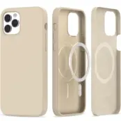 Tech-Protect iPhone 12/12 Pro Mobilskal Magsafe Silikon - Beige