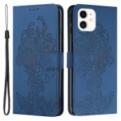 Tiger Flower Plånboksfodral till iPhone 12 & 12 Pro - Blå