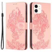 Tiger Flower Plånboksfodral till iPhone 12 & 12 Pro - Rosa