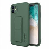 Wozinsky Kickstand Silikon Skal iPhone 12 & 12 Pro - Mörk Grön