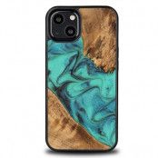 Bewood iPhone 13 Mini Mobilskal Unique Turquoise - Svart