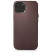 Decoded Leather Back Cover MagSafe (iPhone 13 mini) - Brun