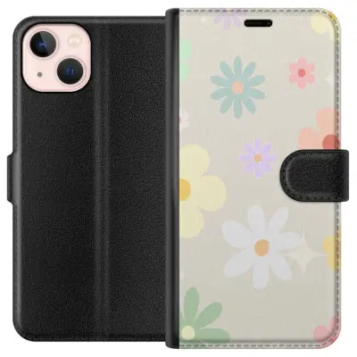Plånboksfodral till Apple iPhone 13 mini med fejdande blommor