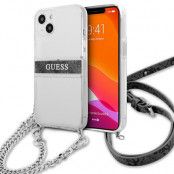 Guess 4G Gray Strap Silver Chain Skal iPhone 13 mini - Transparent