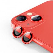 iPhone 13 / iPhone 13 Mini Kameralinsskydd i Härdat glas - Röd