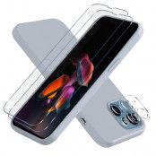 iPhone 13 Mini [5-PACK] 1 X Skal - 2 X Linsskydd - 2 X Härdat Glas - Blå