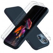 iPhone 13 Mini [5-PACK] 1 X Skal - 2 X Kameralinsskydd - 2 X Härdat Glas - Blå