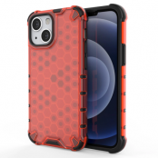 iPhone 13 mini Mobilskal Honeycomb Armor - Röd