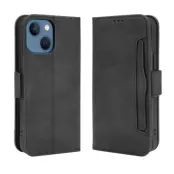 iPhone 13 mini Plånboksfodral Magnetisk Läder - Svart