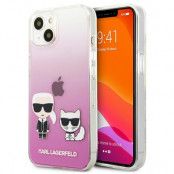 Karl Lagerfeld iPhone 13 Mini Skal Karl & Choupette - Ljus Rosa