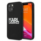 Karl Lagerfeld Silicone Stack Logo Skal iPhone 13 Mini - Svart