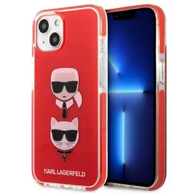 Karl Lagerfeld TPE Karl&Choupette Skal iPhone 13 Mini - Röd