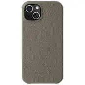 MELKCO Mobilskal till iPhone 13 mini Äkta läder PC Grå