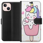 Plånboksfodral till Apple iPhone 13 mini med Glad enhörning