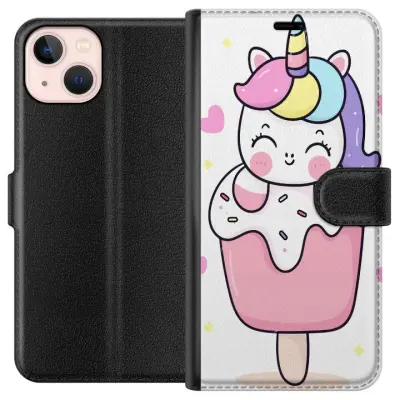 Plånboksfodral till Apple iPhone 13 mini med Glad enhörning