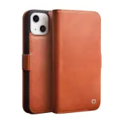 QIALINO iPhone 13 Mini Plånboksfodral Äkta Läder Flip Folio